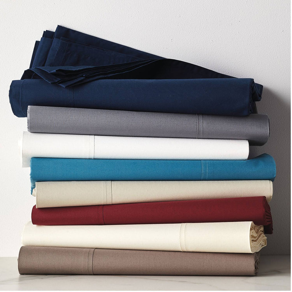 Supima Cotton Percale Flat Sheet Ivory Twin L93465