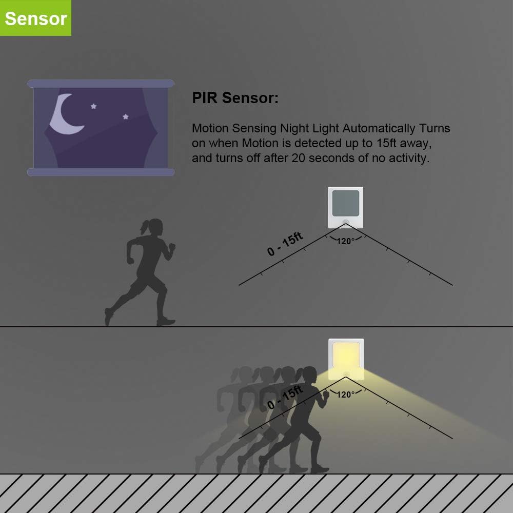 Warm White Motion Sensor LED Night Light, 2 Pack O67017