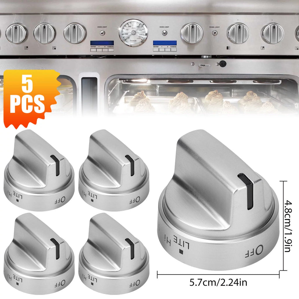 5PCS Stainless Steel Control Knob R9749