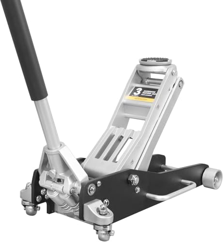 1.5 Ton Hydraulic Low Profile Aluminum and Steel Racing Floor Jack with Dual Piston Quick Lift Pump J992593