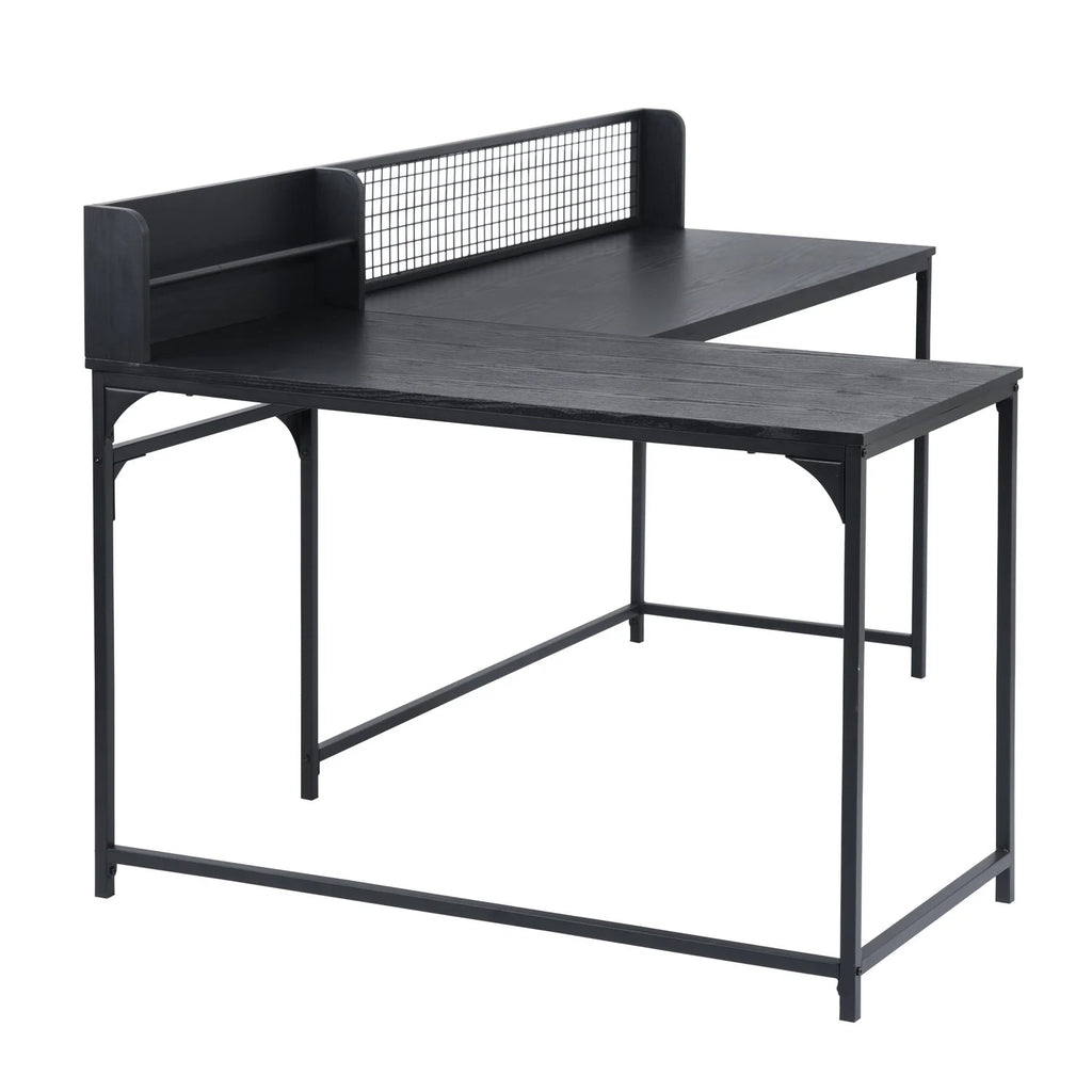 Black L Shaped Corner Desk O65100
