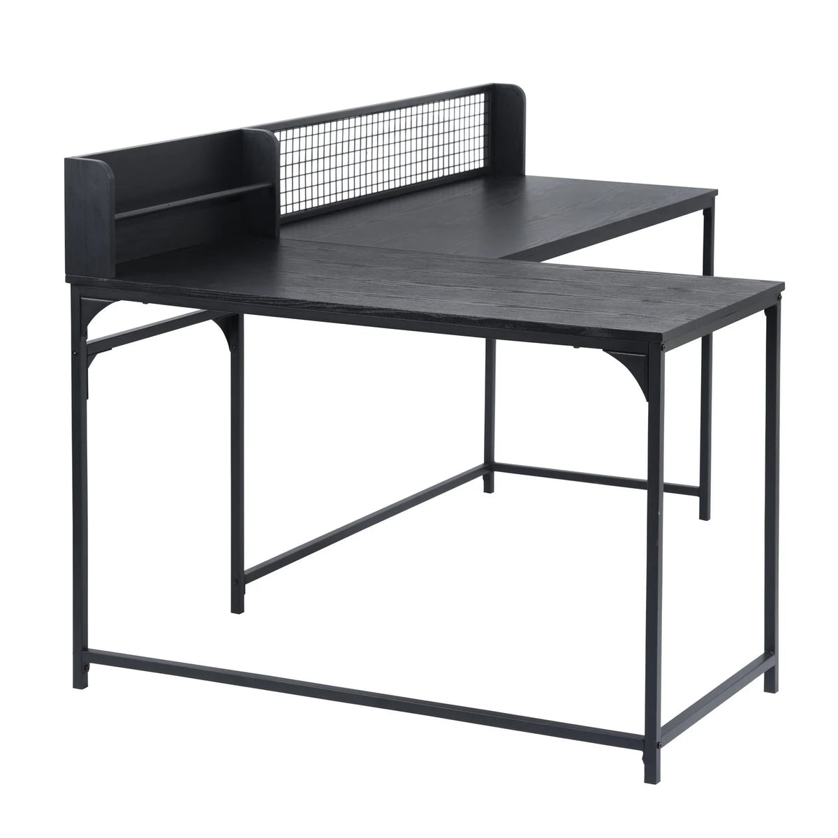 Black L Shaped Corner Desk O65100