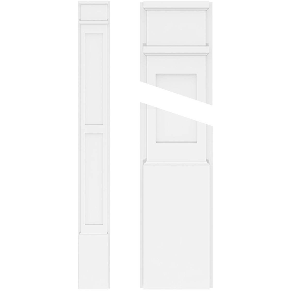 PVC Pilaster with Decorative Capital & Base (Pair) B668
