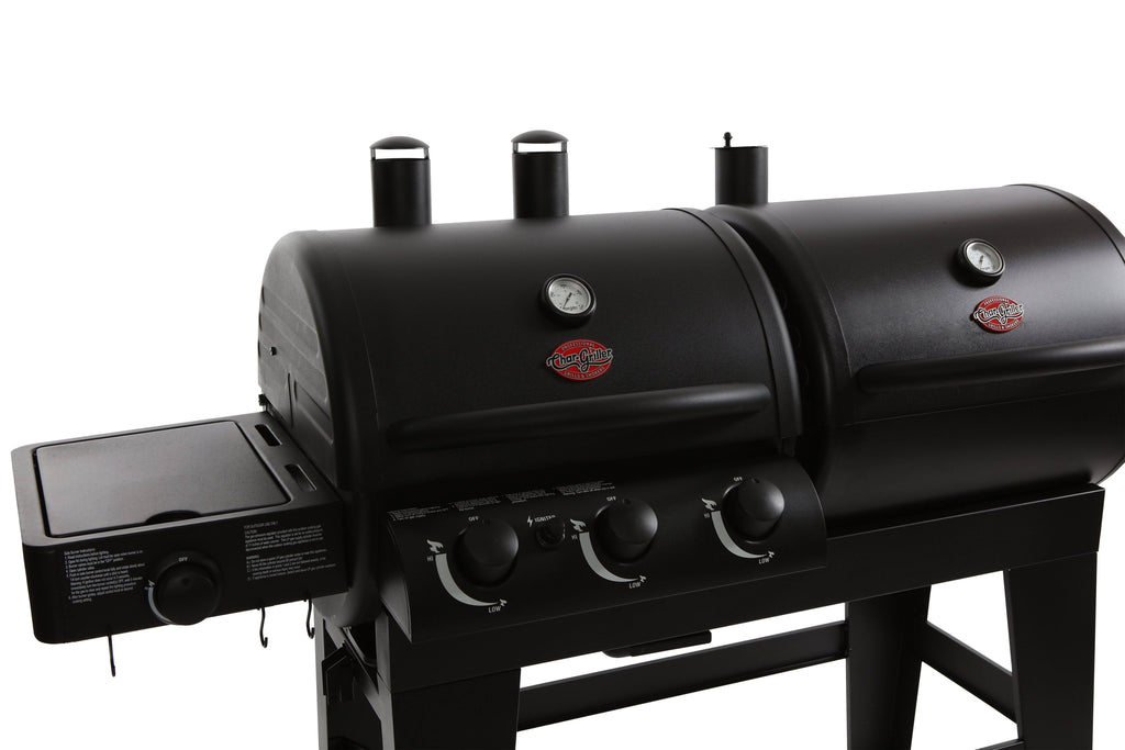Dual Function Gas & Charcoal Grill Black V419