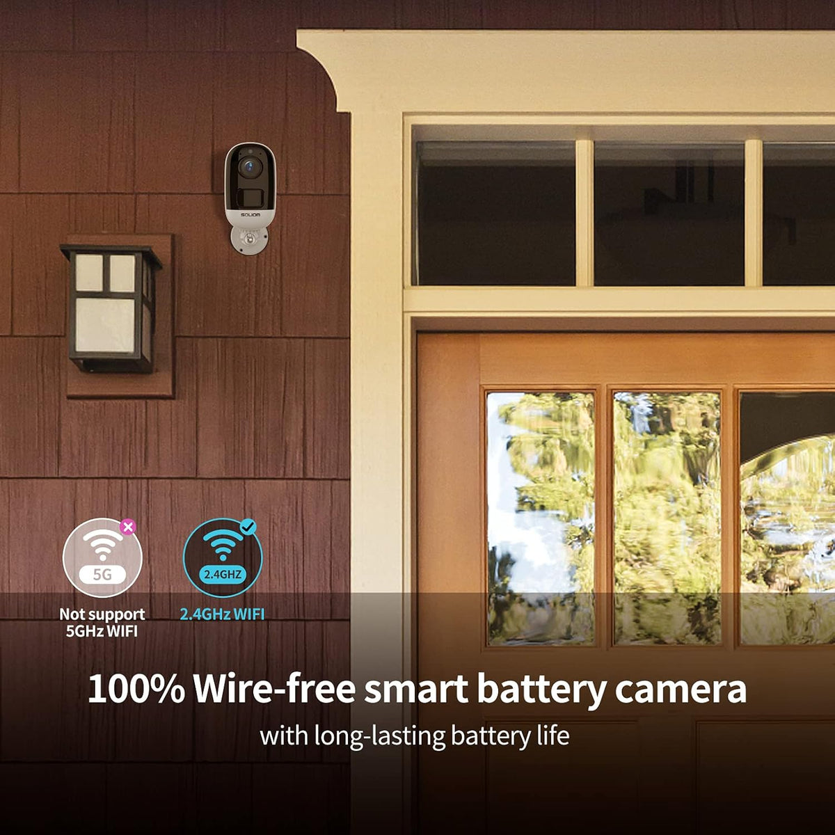 Wireless Battery Powered 1080P WiFi Security Camera with Night Vision D29954