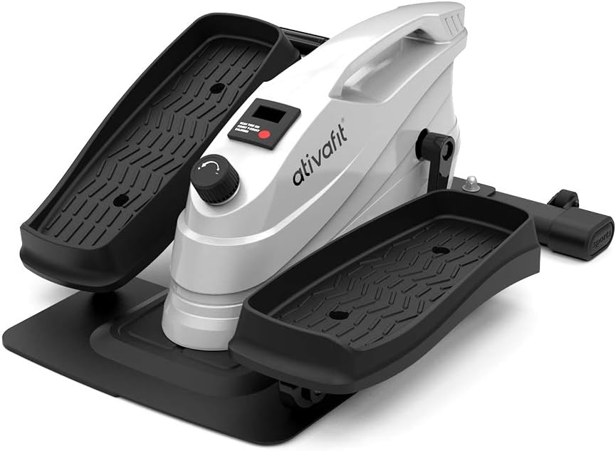 Compact Under Desk Elliptical Machine with Non-Slip Pedal and Adjustable Resistance Y901605