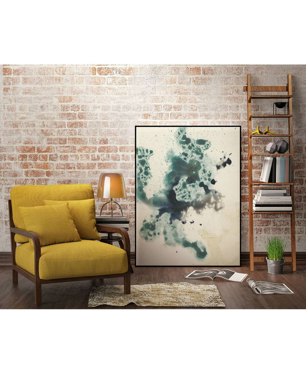 14x22 Framed Canvas Art Block E578169