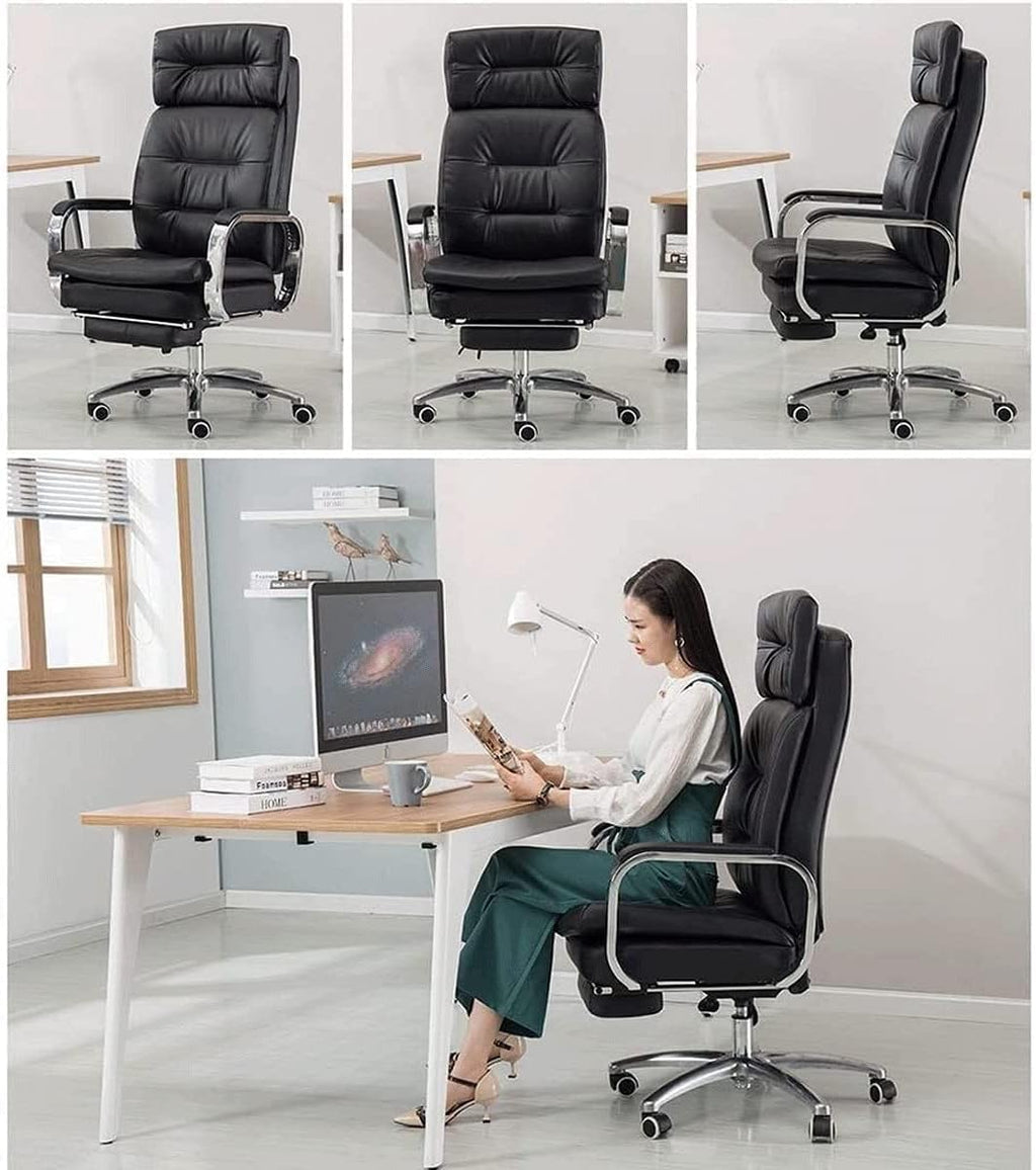 Ergonomic PU Leather High Back Swivel Chair with Footrest T541579