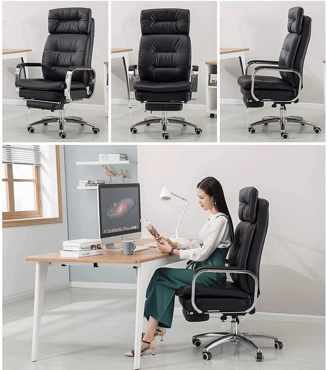 Ergonomic PU Leather High Back Swivel Chair with Footrest T541579