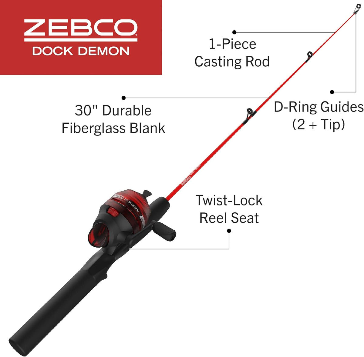 5-Foot 6-Inch 2-Piece Spincast Reel and Fishing Rod Combo D266857
