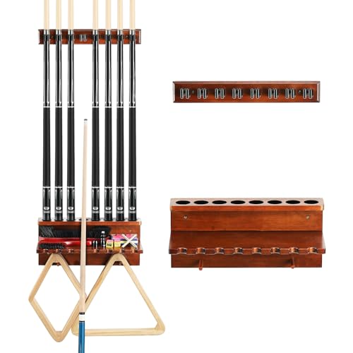 Hardwood Pool Cue Rack for 6 Cues L775