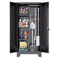 Metal Storage Cabinet with Lockable Doors and Pegboard M865
