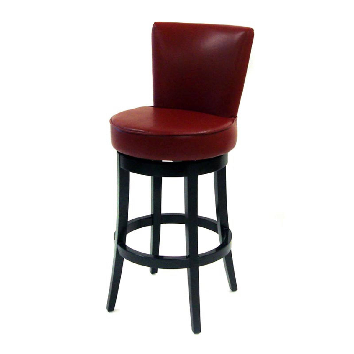 Red Bicast Leather Swivel Bar Stool T7428