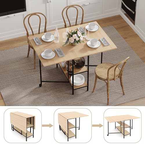 Solid Wooden Drop Leaf Dining Table W12905