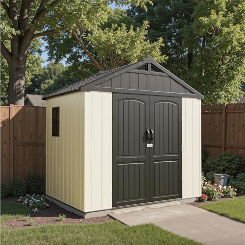 8 x 12 FT Plastic Outdoor Storage Shed with Floor B168