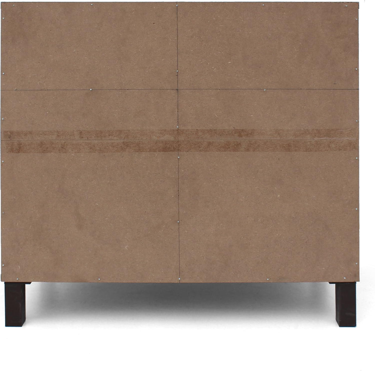 Walnut Brown 2-Shelf Faux Wood Cabinet U297