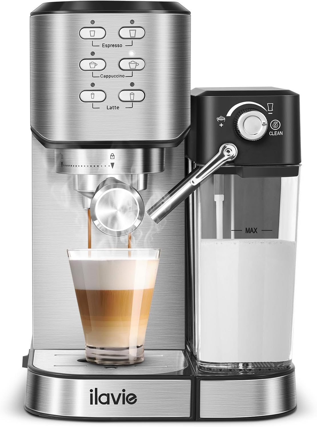 20 Bar 6 in 1 Espresso Coffee Machine with Milk Frother and 1000ML Water Tank K351695