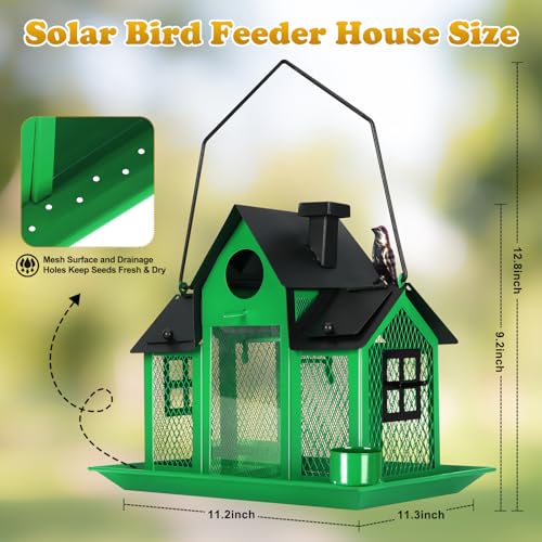 Blue Metal Hanging Bird Feeder A655391