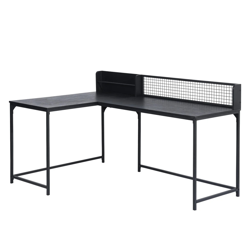 Black L Shaped Corner Desk O65100