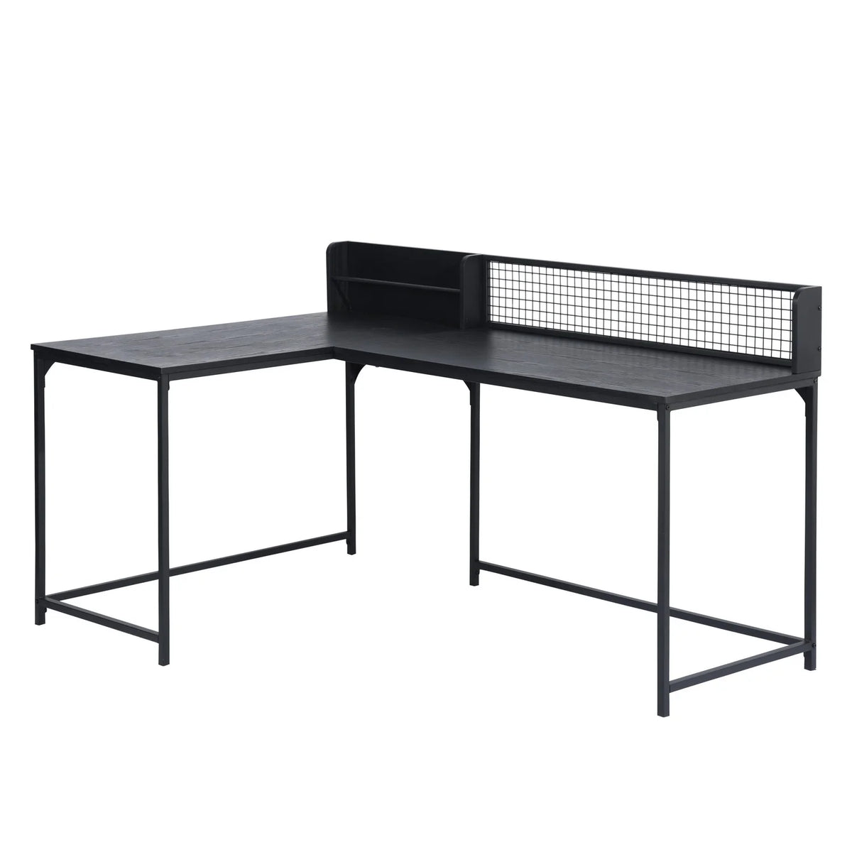 Black L Shaped Corner Desk O65100