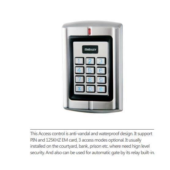Metal Waterproof Door Access Keypad RFID Card Reader Q953165