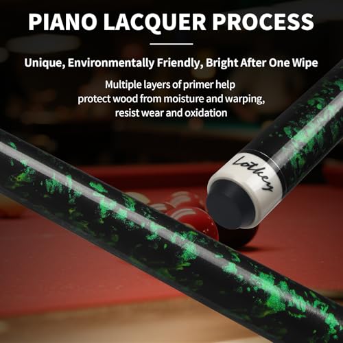 Pool Cue Set of 4, 58'' Canadian Maple, 18-21 oz with Extra 2 Pool Chalks G709220