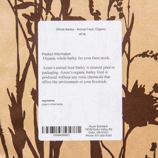 Organic Whole Barley Animal Feed R735146