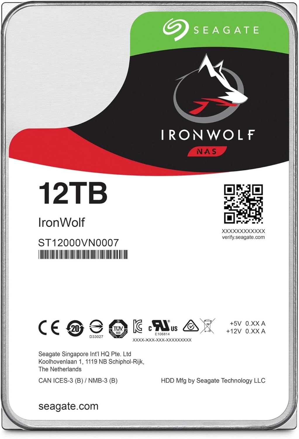12TB 3.5 Inch SATA Internal Hard Drive Q21035