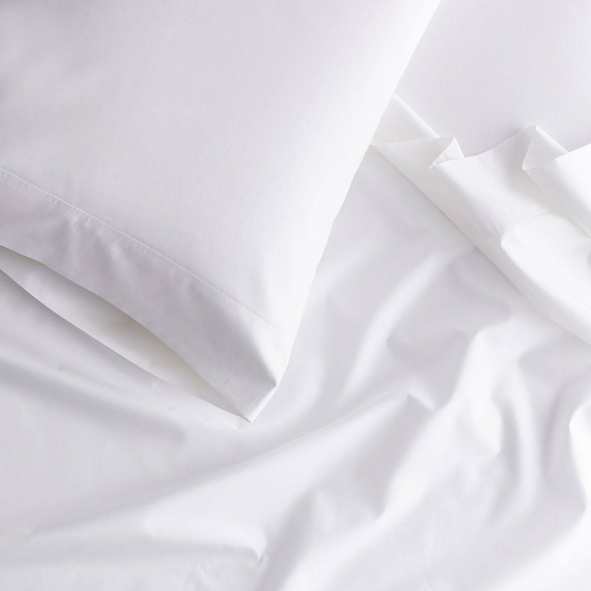 Supima Cotton Percale Flat Sheet Ivory Twin L93465