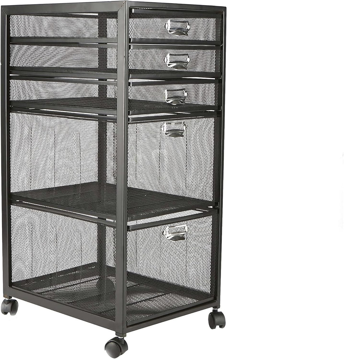 Black Rolling File Cabinet J254