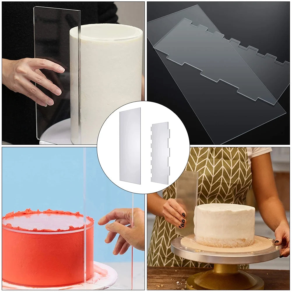 2-Piece Cake Decorating Set with Pans and Scraper W259