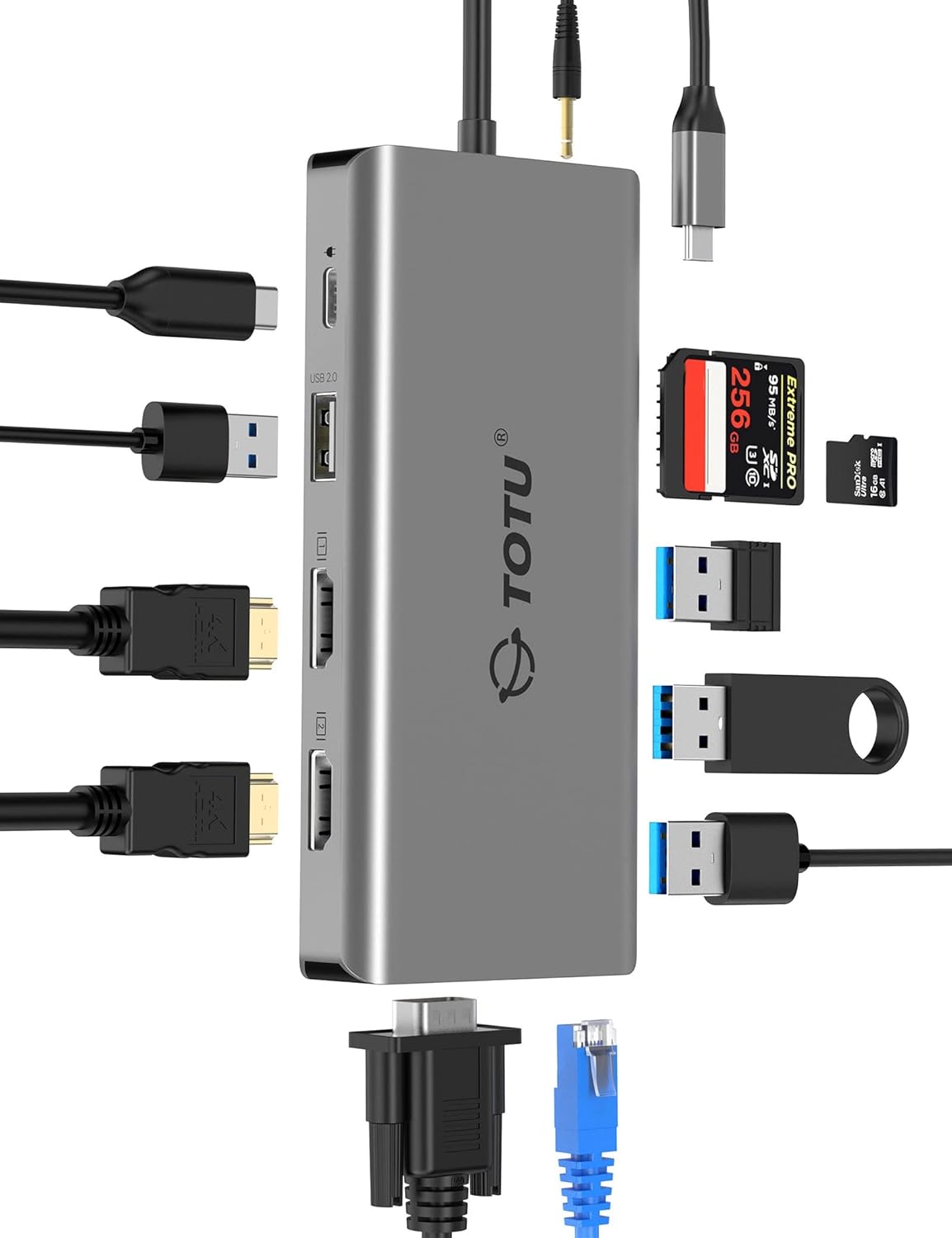 13 in 1 USB C Docking Station with 4K HDMI Z10152
