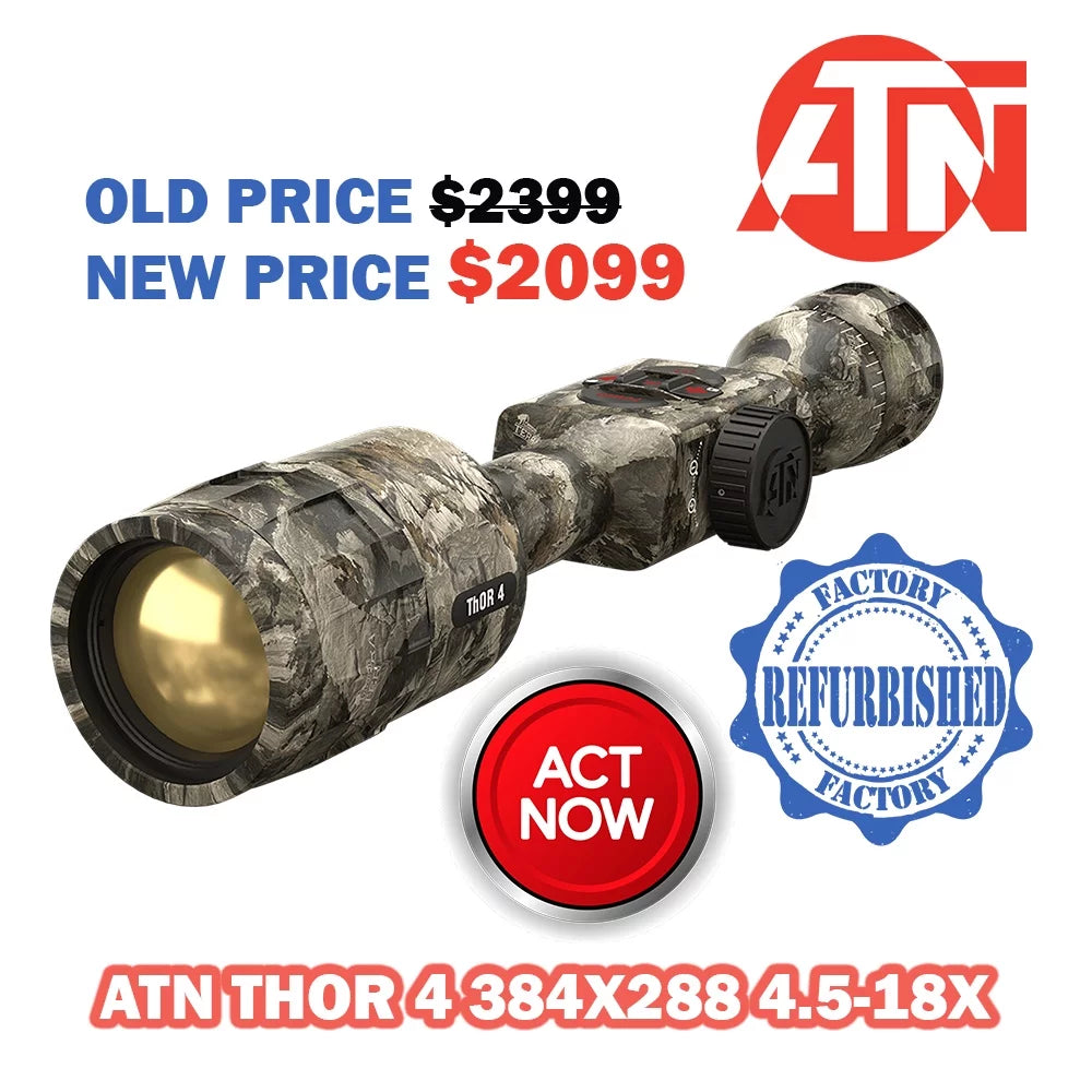 Restored ATN Thor 4 384 4.5-18x Thermal Rifle Scope H7802