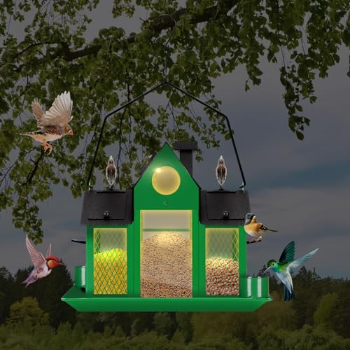 Blue Metal Hanging Bird Feeder A655391