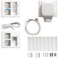 White Surge Protected Power Relocation Organizer Kit with Cable Management Raceway Covers W257342