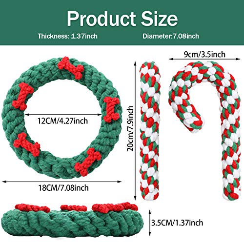 2 Pieces Dog Chew Toy and Candy Cane Rope Toy J268561