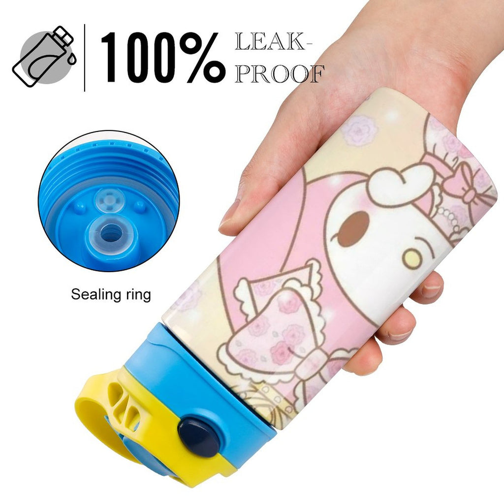 Pink Children's Vacuum Insulated Stainless Steel Water Bottle With Straw E123