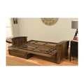 Rustic Walnut Futon Frame & Storage Drawers Full Size A549921