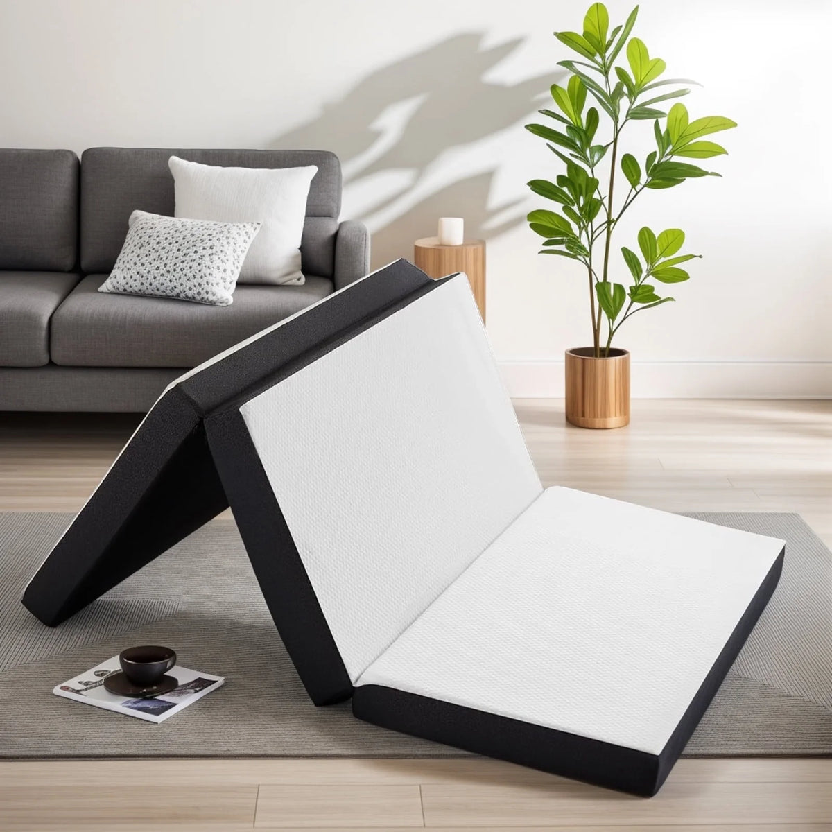Queen Size Memory Foam Folding Mattress with Cover I24425