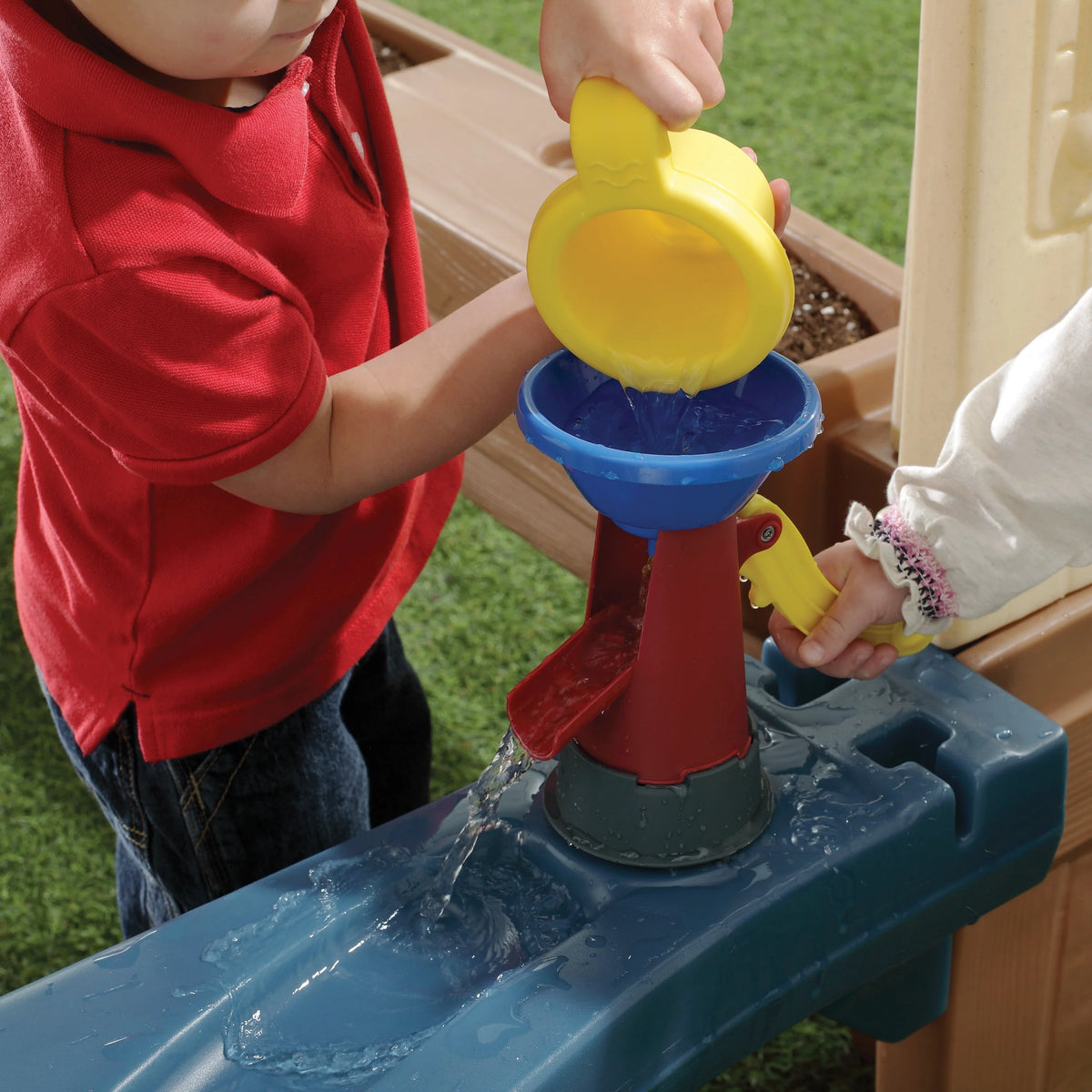 Brown Toddler Playhouse with Grill and Planter N965281