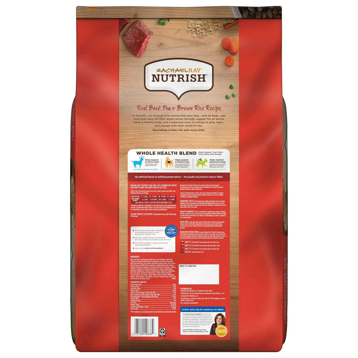 Real Beef Pea & Brown Rice Recipe Dry Dog Food J56842