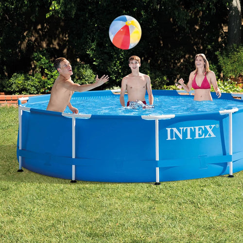 10ft x 30in Metal Frame Above Ground Swimming Pool Set with Filter Pump N3401