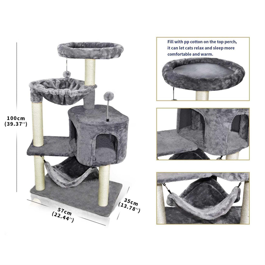 Cat Tree with Cat Condo and Hammock Z1109