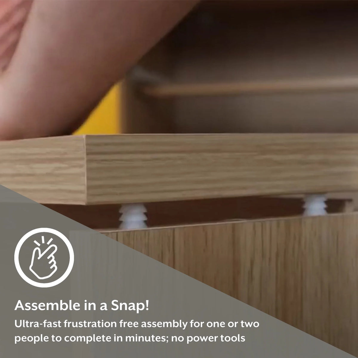 White Open Shelf Nightstand V3853