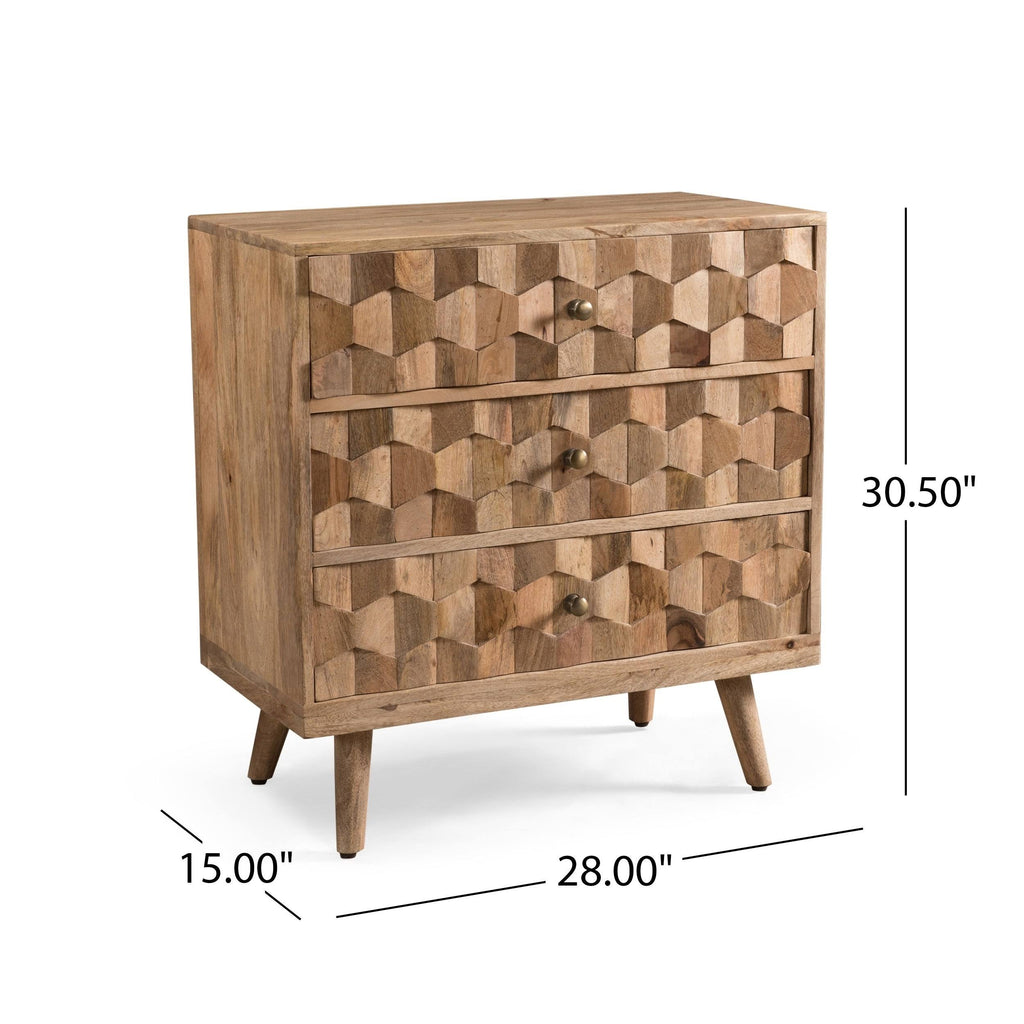 3 Drawer Chest Natural Q959