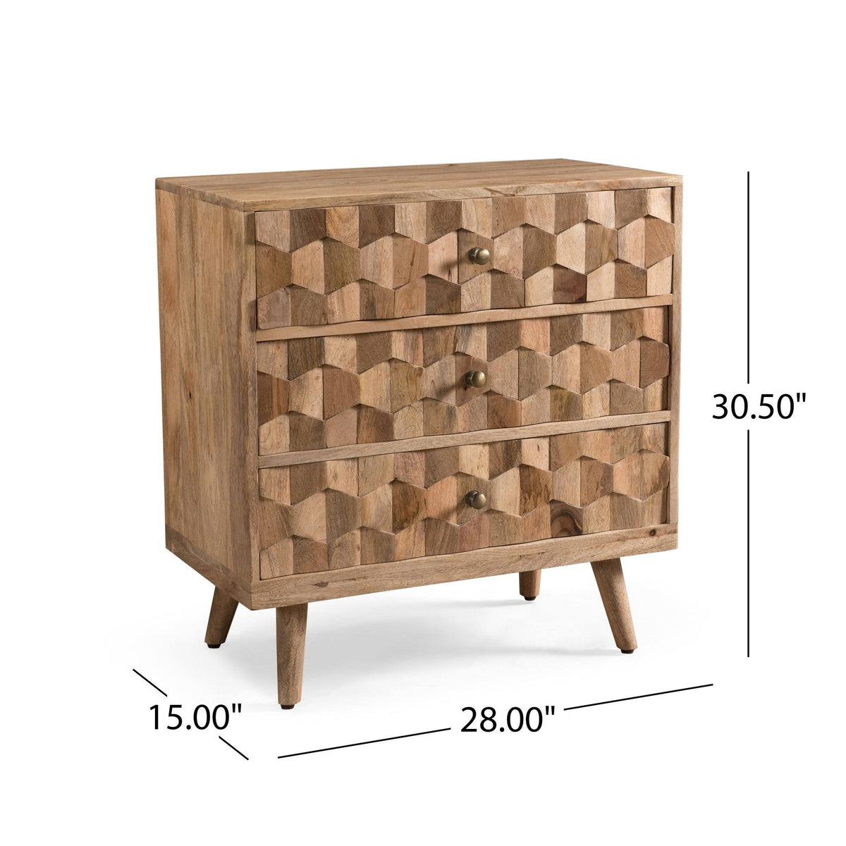 3 Drawer Chest Natural Q959