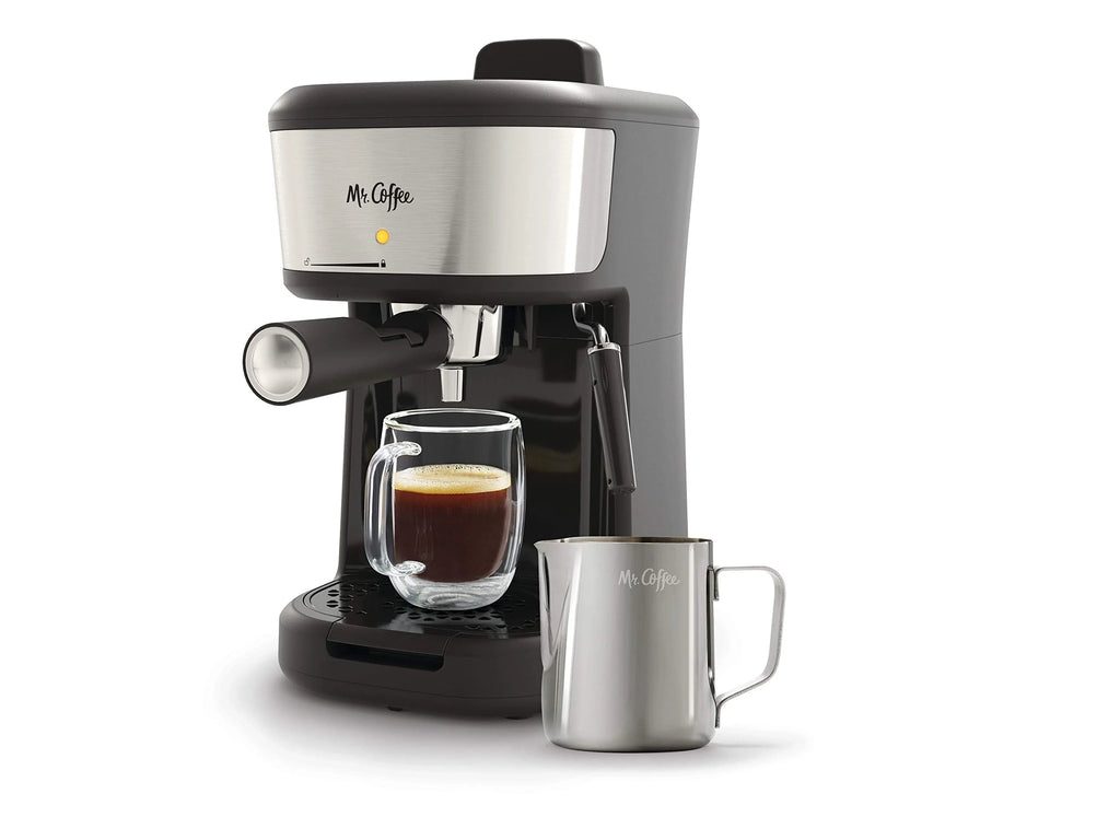 Single Serve Espresso and Cappuccino Machine with Milk Frothing Pitcher, 20 oz, Stainless Steel, Black Z127