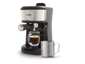 Single Serve Espresso and Cappuccino Machine with Milk Frothing Pitcher, 20 oz, Stainless Steel, Black Z127