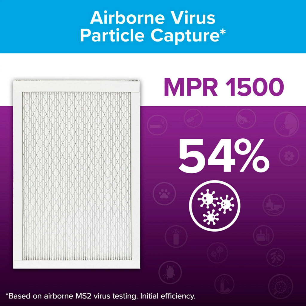 16x25x1 Air Filter, MERV 12, 2 Filters W289