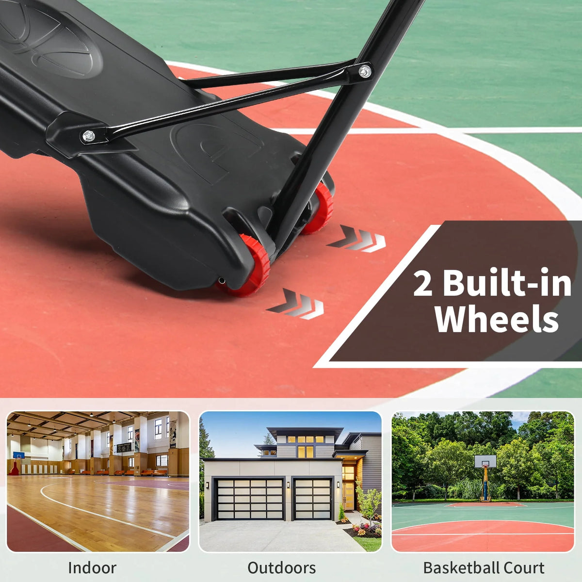 Portable Basketball Hoop System with Basketball and Pump N798